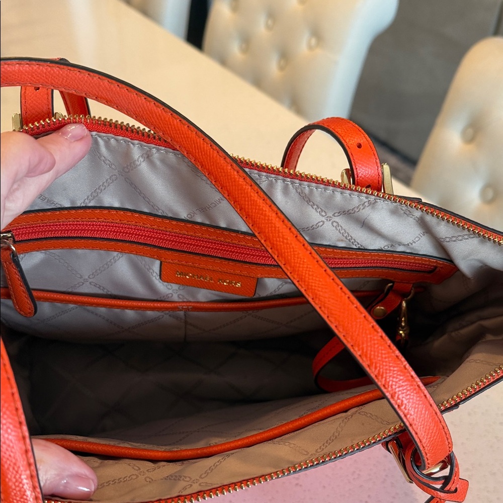 Michael Kors Vibrant Orange Tote - Picture 3 of 6